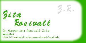 zita rosivall business card